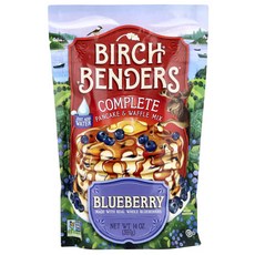 버치 벤더스 컴플리트 팬케이크 & 와플 믹스 블루베리 Birch Benders Complete Pancake & Waffle Mix Blueberry 14 oz (39, 12 oz, 1개