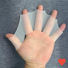 수영용품 수영 물갈퀴 장갑 오리 손 개구리 손가락 물놀이, L