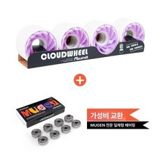 스케이트보드 흡수 롱보드부품 댐핑 휠 전동보드 전동바퀴 안전용품 충격 세트 바퀴 제품, 11. 흰색+보라 65mm 프로 베어링
