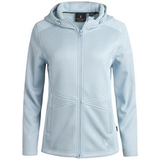 Spyder 여성용 플리스 재킷 - 경량 폴라 플리스 윈드브레이커 재킷 여성용 액티브 집업 후드 스웨터 여성용 애쉬 블루 M