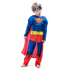 슈퍼맨 근육빵빵 고급형 22 가면 망토 히어로 코스튬 캐릭터 의상