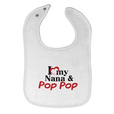 Toddler Baby Bibs Burp Cloths Love I Love My Nana Pop Grandpa Grandma Cotton Baby Items Baby Girl
