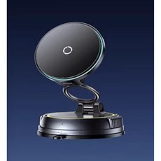 Baseus 倍思車載手機支架，真空吸附磁吸汽車導航專用吸盤車用支撐，MagSafe適用磁吸式手機, 夜幕黑, PrimeTrip VC2 Flex Pro