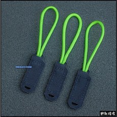 野戰搖滾-生存遊戲 SECTOR SEVEN 魔鬼氈快速拉繩 一組3個 黑色軍綠色泥色迷彩 戰術背包傘繩拉鏈繩防丟傘繩, 黑色/螢光綠