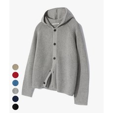 SUARE 코튼 미니멀 후드 니트 - 6 COLOR