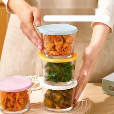 투명 유리 저장용기 스태커블 냉장고 정리 찬통, 4. 5개 랜덤 200ml