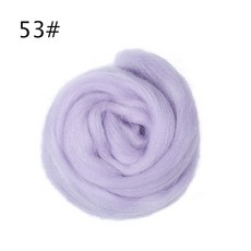 Jiwuo 10g/20g/50g Felting 양모 섬유 펠트 패브릭 펠트 공예 장난감 Felting 로빙 양모 바느질 수제 DIY 인형 Felting 공예, 53, 50 그램, 1개