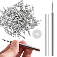 루베이 내구성 양면 나선형 고정못 무흔 녹 방지 내식성 시공/목공/패널, 200개