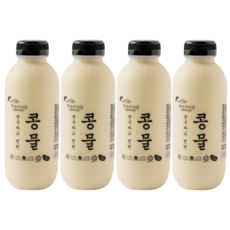 명품소이 맷돌로간 100%국산햇콩 무첨가 진한 콩물, 500ml, 4개