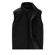 男士立領無袖保暖背心，戶外休閒運動舒適穿搭，多功能口袋設計