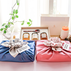 달꿀농장 국내산 순수 자연 벌꿀 상견례 첫인사 선물 세트 (고급보자기+감사문구 포함) 아카시아꿀+야생화꿀+꿀벌화분, 2세트, 450g