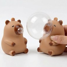 모니키 카피바라 말랑이 스트레스 해소 장난감, 2개, 브라운