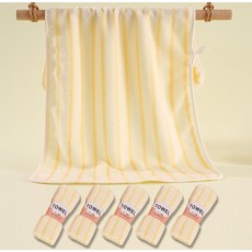 MCH 강아지수건 펫타올 애견타올, 옐로우 5p, 1세트