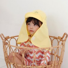 아동 수영모자 햇님 여아 UV플랩캡 남아 아쿠아 유아 수영모 자외선차단 모자