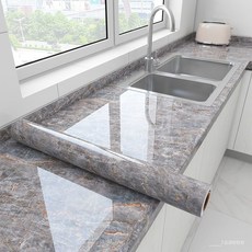 加厚防水耐高溫 竈臺廚櫃牆面裝飾貼 實惠款*5米長*60厘米寬, 1個, 珠光白石-防油防刮,實惠款*臻品級5米長*60厘米寬