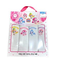 프린세스 캐치 티니핑 여아 코튼 런닝 4매세트 아동 면100% 민소매 속옷 어린이 런닝세트