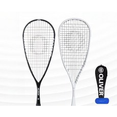 스쿼시 라켓 초경량 화이트 남녀공용 올리버 훈련 세트 대회 트레이닝, 메타카본 블랙