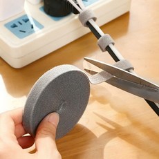 영스타 필요한 만큼 잘라쓰는 양면 벨크로 케이블 타이 5m 전선정리, 블랙, 1개