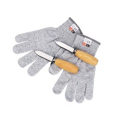 카키 나이프 잘 안 나는 군장갑 굴칼 2개와 방칼 장갑 1쌍 세트 방칼 장갑 굴 껍질 벗기는 나이프 작업용 장갑 방칼 오이스터 나이프 조개 껍질 벗기기 이제 굴을 쉽게 벗길 수