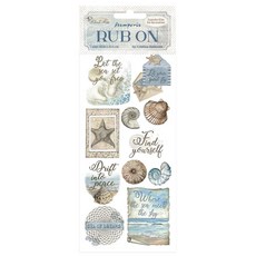 Stamperia - 스크랩북 앨범 카드 제작 및 불렛 저널용 문지르기 종이 기타 표면에 이미지를 쉽게 전송할 수 있음 공예 선물에 적합 조용한 바다 조개껍질 1782, Stamperia - 스크랩북, 앨범, 카드 제작 및