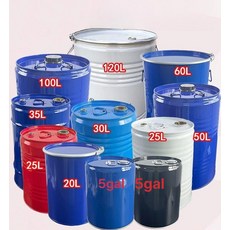 100리터 드럼통 철제 원통 휘발유 폐기물 공드럼 기름통 블랙 석유 경유 밀폐 보관함, 100L열린강통랜덤