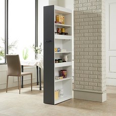 데드라 냉장고 틈새장 틈새수납장 높은 슬라이드 슬라이딩 바퀴 슬라이드선반 틈새선반 베란다 세탁실 240 350 24cm 35cm 화이트 그레이, 그레이 240, 데드라 틈새장 240