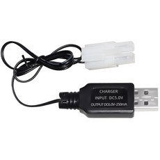 올칩 6V KET-2P USB 충전기 과충전 과전압 보호 장난감 전자기기 RC카 드론 보트 호환 충전 케이블 리튬 배터리용, 1개, (KET-2P) 6v USB충전기(블랙)