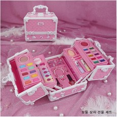 키즈뷰티 프로페셔널 장남감 메이크업 박스 화장품 화장놀이 세트, 보물 상자, 1세트, 슈트