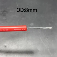 DC 고전압 실리콘 케이블 50KV 17/15/13AWG 1mm2 1.5mm2 2 5mm2 내열성 200 ℃ 점화 플러그 케이블 빨간, 03 50KV 17AWG 1mm2, 06 2 Meters