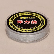 비탄성 염주끈 밴딩 불교용품 염주 염주줄 염주만들기, W. 투명 크리스탈 탄성 실 1.0mm 약 15미터