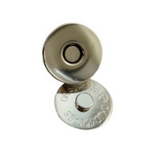 가방 의류 부자재 핀자석단추 18mm, Silver(실버), 10개