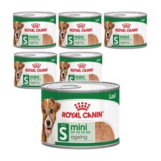 로얄캐닌 강아지 항산화 습식 사료 미니 에이징 로프 강아지 습식캔, 195g, 6개, 닭