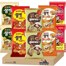 라면 스낵 5종 10개 쫄병 짜파게티맛2개 매콤한맛2개 안성탕면맛2개 바베큐맛2개 별뽀빠이2개 라스2개, 72g, 1개
