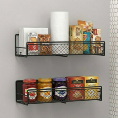 하루원픽 냉장고 자석 선반 2개, 1세트, 블랙