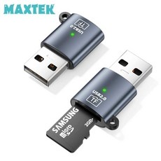 맥스텍 Micro SD 메모리 카드 리더기 USB A타입 마이크로 SD to Type-A TF 젠더 OTG 어댑터 MT995, 1개