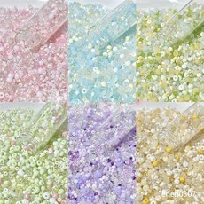 熱銷爆款 24格盒裝實色馬卡龍玻璃米珠套盒3mm烤漆珠子DIY手工串珠飾品配件 AHCX, H-0998蜜柚莓果,約50克/米/珠/系/列, 1個