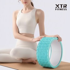 XTR FITNESS 스트레칭 마사지 필라테스 요가 휠 대형 12인치, 1개, 민트