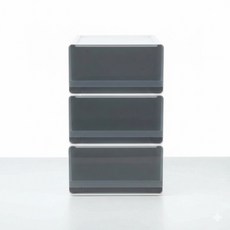 적층형 데스크 팬트리 서랍 수납함 1단 투명 정리함 적층수납함 팬트리정리 플라스틱수납함