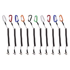 多用途彈簧繩安全扣環 10入組, 混合顏色, 1套