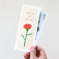 다소니디자인 카네이션 용돈카드 카드봉투, 10 유얼럽