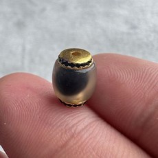 天然糖心瑪瑙貼片直切桶珠 DIY配件, 1個, 糖心瑪瑙貼片直切桶珠10*8mm, N/A