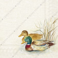 IHR 德國 33x33cm 餐巾紙 可愛動物系列, 1個, 獵鴨奶油色, 獵鴨奶油色