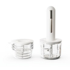 家用無線電動絞肉器廚房多功能料理機蒜泥器寶寶輔食小型碎肉機, 1個, FP191新款電動料理棒380電機銀白色:如圖