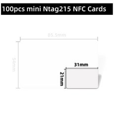 100 50pcs NFC Ntag215 카드 동전 13 56MHz 215 라벨 RFID, 100pcs mini Cards