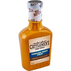 캐틀멘스 캐롤라이나 톡 쏘는 골드 BBQ 소스 18온스 Cattlemen's Carolina Tangy Gold BBQ Sauce 18 oz, 1.12파운드(1팩)