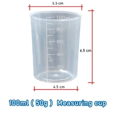 계량스푼 2 PCS 측정 숟가락 흰색 약물 농약 안전 정확한 1 숟가락은 1g 분말 기타 0.1g 0.25g 0.5g, [07] 1P  50g 100ml cup