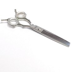 프로용 강아지 미용 가위 곡선 숱가위 트리밍 반려동물, 1개, 6.5인치 퐁퐁 9cr고급스테인리