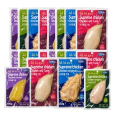 테비토퍼 슈프림 치킨 고양이간식, 20개, 100g, 콤보(4종 5개씩)