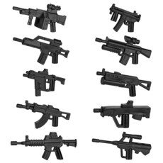 HIMIRICH 무기 팩 밀리터리 장난감 세트 빌딩 블록 모델 군인 피규어용 육군 장비 장비 키트 피스 및 부품 액세서리 주요 브랜드와 호환 가능, HIMIRICH 무기 팩 밀리터리 장난감 세트 빌딩 블