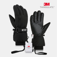 마이브 3M 터치 포켓형 방한 방수 방풍 겨울 스키장갑 오토바이 겨울장갑 기모, 블랙, 1개